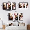 thumbnail image 4 of Designart "Fluid Fusion in Gold and Red I" Abstract Wall Art Set Of 3 - Gold Abstract Canvas Set For Living Room Decor, 4 of 6