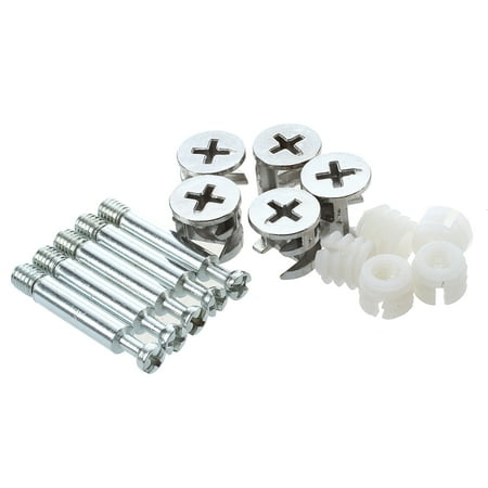 

Furniture Cam Fitting with Dowel and Pre-Inserted Nut (Set of 5)