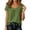 W10-Army Green, variant on Ulitacool Women'S T Shirts Short Sleeve Round Neck Solid Color Tops Fashion Clothes L Brown