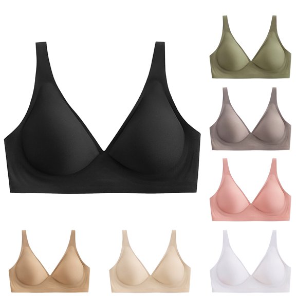 Women's Seamless Nursing Bra No Underwire Adjustable Back Yoga Sports Bra Comfortable Breastfeeding Bras for Women 3 Pack | CSEONE,Beige L