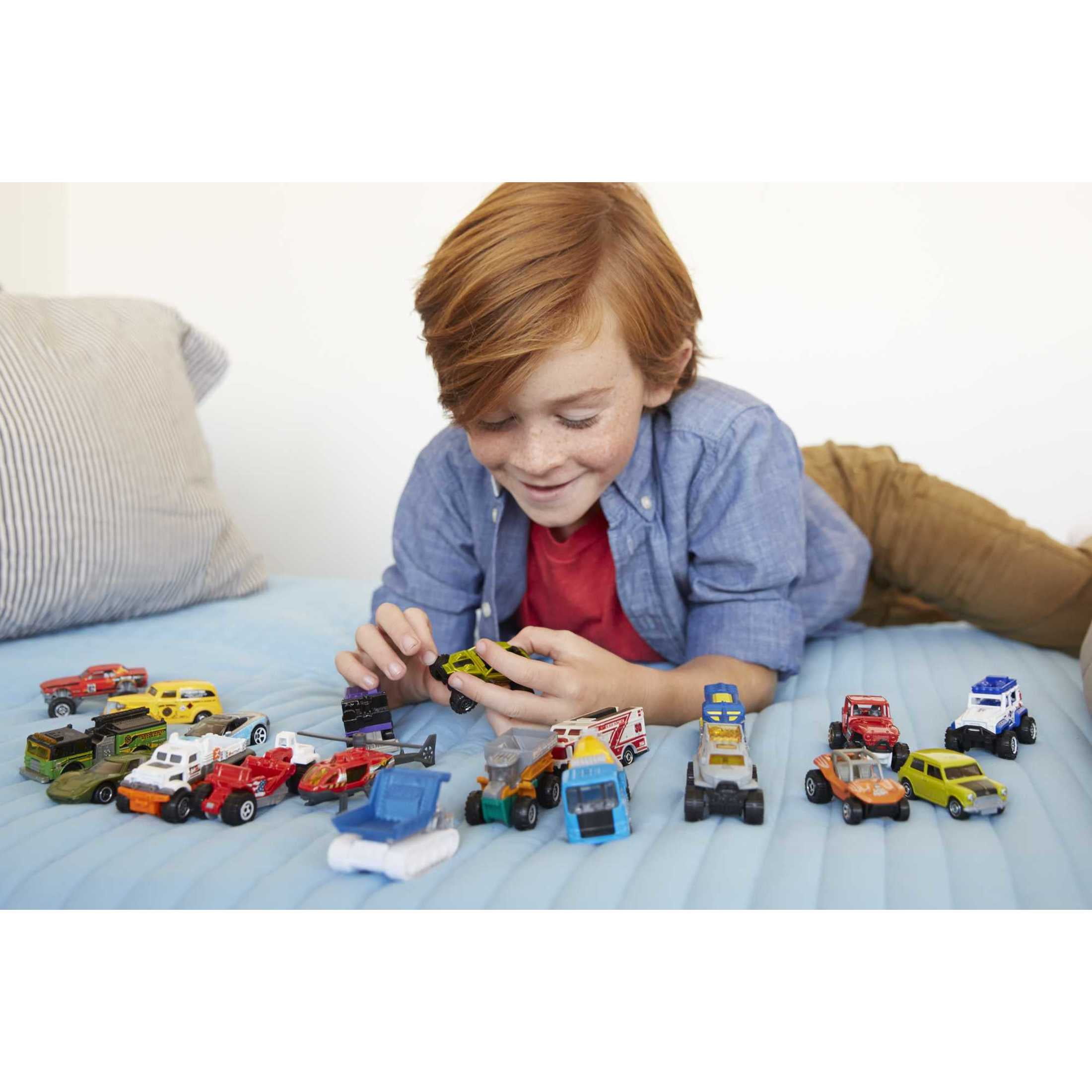 Matchbox Set of 20 Toy Cars and Trucks and Buses, 1:64 Scale Toy Vehicles, Styles May Vary