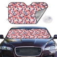 thumbnail image 2 of Uemuo Japanese Cherry Blossoms Pattern Accordion Car Windshield Sun Shade, Foldable Reflective Sun Visor for Car, Reflector Windshield Sunshade-Small, 2 of 7