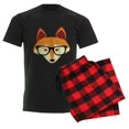 thumbnail image 6 of CafePress - Cute Hipster Fox With Glasses Pajamas - Men's Dark Loose Fit Cotton Pajama Set, 6 of 7