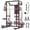 Red Column, variant on Gaderth Power Cage, Squat Rack for Home Gym, Power Rack with Dual Independent Pulley System, 2000LB Capacity Workout Cage with Adjustable Cable Crossover System and Training Attachment