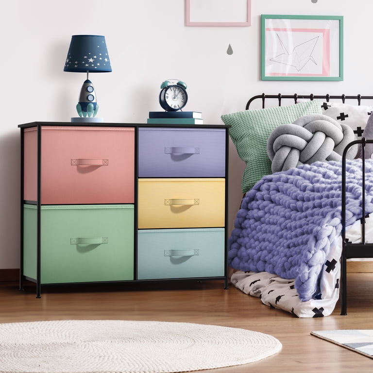 pastel dresser Desert Fields Eclectic Boho 6 Drawer Dresser, Yellow