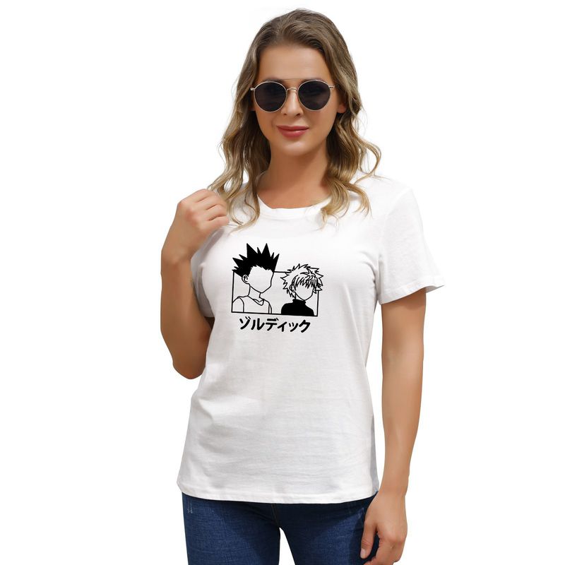 hunter x hunter gon & killua white tee