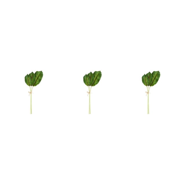 Kearding Hojas de palma tropical verde - Decoración reutilizable y no tóxica para fiestas Hojas de palma artificiales Hoja de plátano PU Type1 NO1