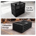 thumbnail image 3 of BeesClover Heavy Duty Storage Crate with Reinforced Walls, Foldable Plastic Storage Crate Stackable Design, Multi-Purpose Milk Crate for Garage, Kitchen, Office, 3 of 8