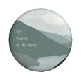 thumbnail image 3 of LNWH Watercolor Mountain Landscape Art Pattern Waterproof Spare Tire Cover, Universal Spare Tire Wheel Covers 17 inch, 3 of 8