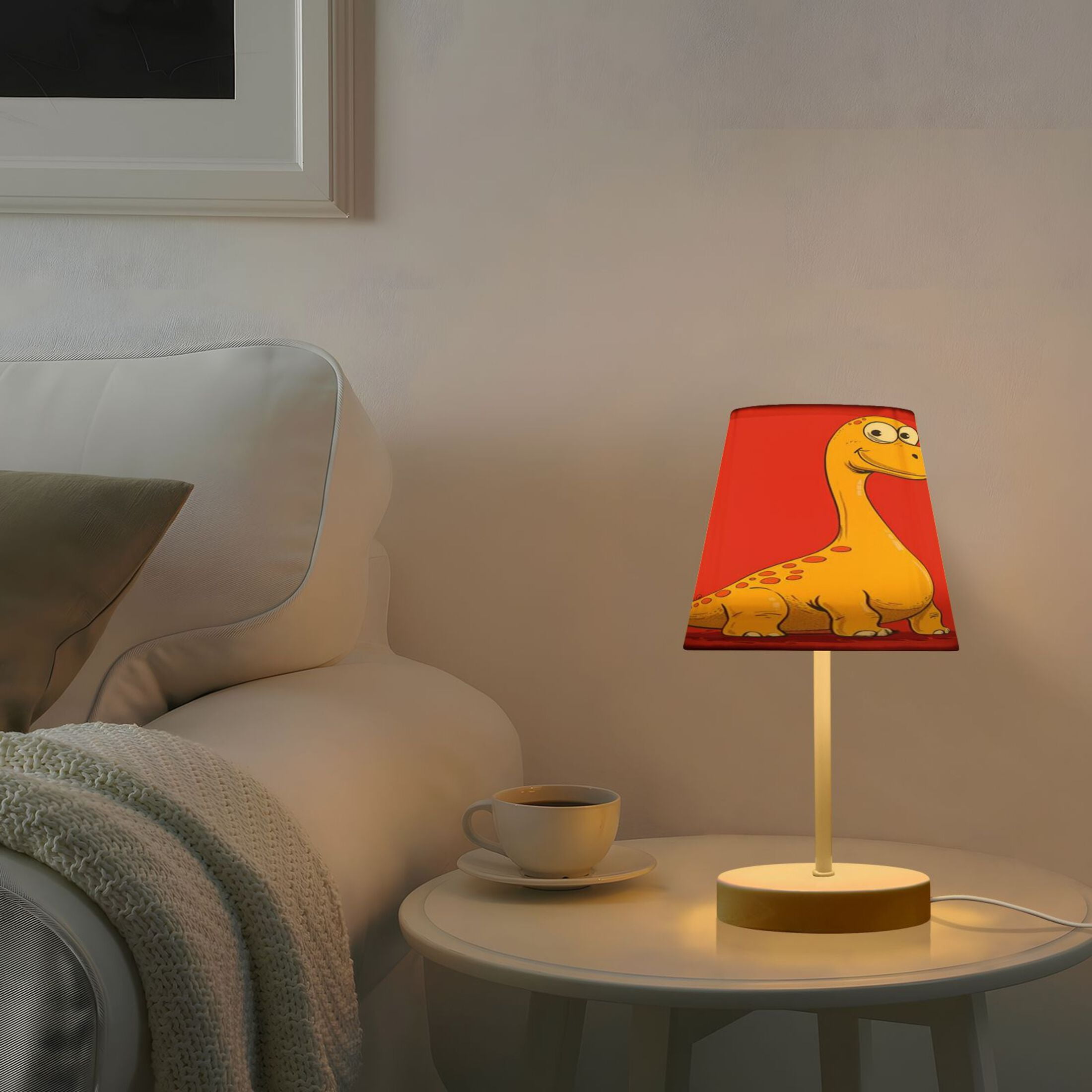 Table Lamp Medium 7.9x11.8 Inches Table Lamps Night Light Tools & Home Improvement Bedroom Lamp Guest Room Lamp Study Lamp Office Lamp Yellow Dinosaur