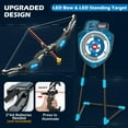 thumbnail image 3 of Kids LED Standing Archery Set with Bow & Arrows – Outdoor Sports Toy for Boys & Girls Ages 4-12, Safe & Fun Target Practice Game, Blue, 3 of 7