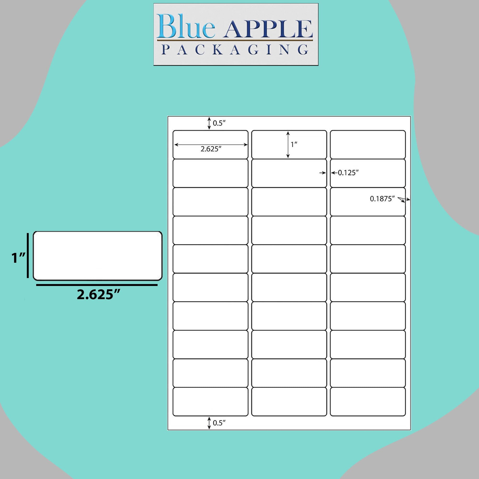 Labels 1" X 2-5/8" Shipping Address FBA Labels for Laser and Inkjet Printers 5,000 Labels