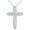 1 - Princess Stone Cross, variant on Cross Necklace for Women, Sterling Silver Twisted Infinity Crucifix Pendant with Princess Cubic Zirconia Blessed Religious Jewelry Baptism Gift for Women, 20" Adjustable Silver Chain