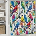 thumbnail image 6 of Orinice Rustic Bird Shower Curtain Set, Colorful Tropical Jungle Parrot Fabric Shower Curtain Bathroom Decoration with Hook Waterproof Washable 60x72, 6 of 7