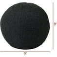 thumbnail image 4 of 9 inch Boucle Ball Throw Pillow Nordic Round Toss Pillow Detachable Sphere Shaped Decorative Pillow for Couch, Sofa, Bedroom (Black, 9 inch), 4 of 8