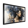 thumbnail image 2 of Designart "Harlem Renaissance Portrait Blue and Black Woman I" People Framed Wall Art Decor - Global Black Harlem Renaissance Entryway Framed Wall Art Print, 2 of 6