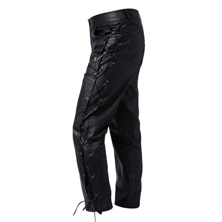 全国宅配無料 SMihono 2024 Clearance Summer Men's Black Red Gothic Punk パンツ
