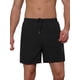thumbnail image 1 of INSPIRAR CHIC Pantalones Cortos de Playa de Verano para Hombre, Color Sólido, con Cintura Elástica y Cordón, 30 Negro, 1 of 5