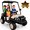 Brown, variant on 24V 4-Seater Kids Electric Golf Cart, 4WD Ride-On Car with Remote Control,Bluetooth Music& Detachable Canopy, Pink