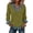 Army Green, variant on Women's Long Sleeve Shirts With Denim Collar Cuffs Buttons Decor V-Neck Tops Army Green L