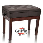 Best AW Piano Benches - Adjustable Piano Brown PU Leather Bench by Griffin Review 