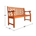 thumbnail image 2 of Outdoor 4-foot Wood Atlantic Bench, 2 of 2