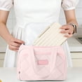 thumbnail image 6 of DefiDgd Insulated Lunch Bag,Thickened Waterproof Thermal Cooler Tote with Dual Zippers and Hand Handles,Large Capacity Lunch Container for Office Picnic Camping Travel Daily Use(Pink), 6 of 9