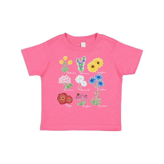 Inktastic Wild Flower Chart Boys or Girls Toddler T-Shirt