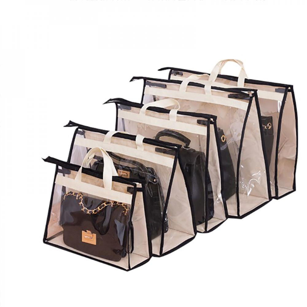 D-GROEE Handbag Storage Handbag Organizer Purse Protector Storage Bag Dust  Cover Bag Transparent Anti-dust Purse Storage Bag for Hanging Closet with  Zipper and Handle 