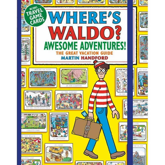 Martin Handford: Where's Waldo? Awesome Adventures: The Great Vacation Guide (a Compact, Travel-Sized Hidden Object Activity Book with Mazes and Search and Find Puzzles - Includes Game Cards, Post...
