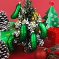 thumbnail image 3 of 4 colgantes navideños de pepino con cordón, bonitos adornos colgantes de pepino de cristal para árbol de Navidad., 3 of 7