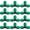 12P Lock Tee, variant on 1/2 Inch Drip Irrigation Fittings, 12 Pcs Lock Barbed Tee for 1/2 In Vinyl Tubing, Drip Line Parts 3-Way Tees Irrigation Connectors for Drip Sprinkler Garden Lawn Watering Systems, Green