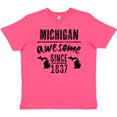 thumbnail image 3 of Inktastic Michigan Awesome Since 1837 Youth T-Shirt, 3 of 5