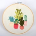 thumbnail image 3 of bedienty DIY Embroidery Kit with Hoop Plant Pattern Cross Stitch Set Handwork Needlework for Beginner Handmade Sewing Craft mixed color 1 1Set, 3 of 5