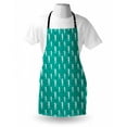 thumbnail image 4 of Seahorse Apron, Ocean Themed Marine Aquatic Bubbles Sea Life Coastal Pattern, Unisex Kitchen Bib with Adjustable Neck for Cooking Gardening, Adult Size, Sea Green Teal and White, by Ambesonne, 4 of 4