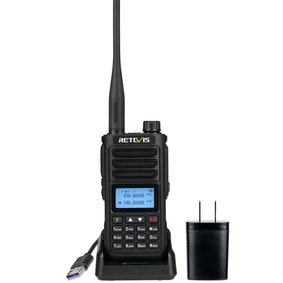 Ham Radio Retevis RA89 de doble banda IP68, resistente al agua, 2500 mAh
