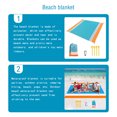 thumbnail image 2 of Manta de playa Yuarrent impermeable Gris Blanco Azul Estera a prueba de arena, 2 of 6