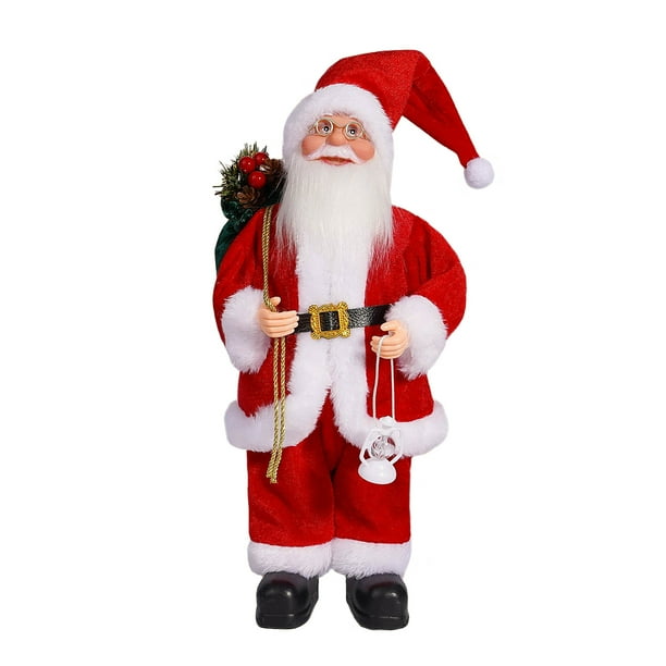 Decoración de Navidad de 12 pulgadas figura de Papá Noel ANGGREK