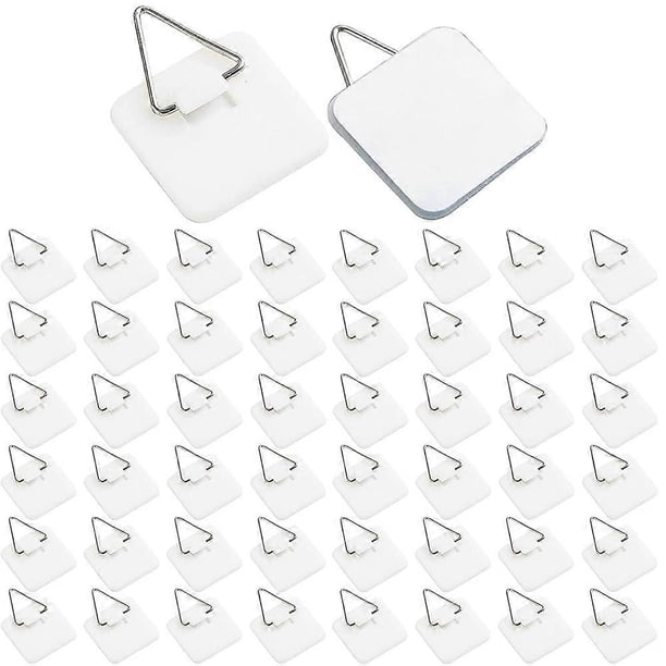 50PCS Plate Hangers for the Wall Plate Holder Hooks for Decorative Plates 1.3 Inch Sticky Invisible