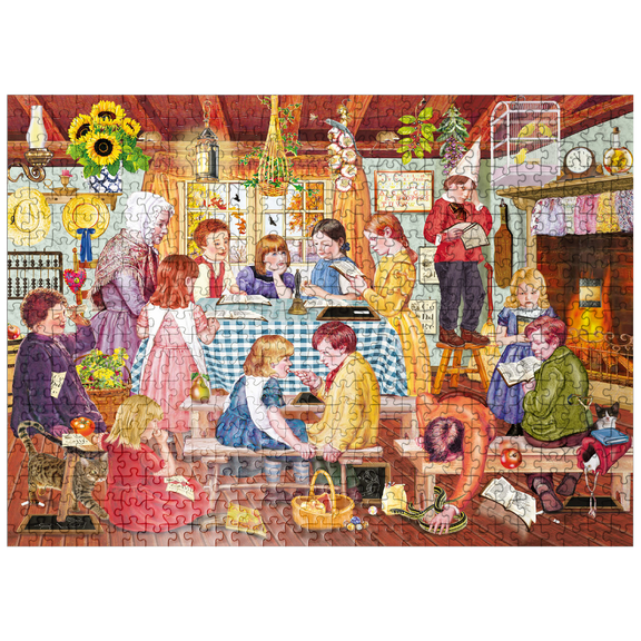 MyPuzzle - Old-Fashioned Classroom Gathering - Premium 500 Piece Jigsaw Puzzle for Adults