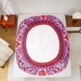 thumbnail image 5 of Feelyou Retro Hippie Damask Bed Sheets for Women, Red Purple Boho Paisley King Sheets, Southwestern Fashion Sheet Set, Ultra Soft Bedroom Decor, 4pcs, 5 of 7