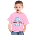thumbnail image 4 of TIMIFIS Tee Garçons Filles T-Shirts Graphiques Joyeuses Pâques T-Shirts Unisexes Enfants Col Rond Manches Courtes T-Shirts Enfants Mignons Oreilles de Lapin Œufs Imprimé T-Shirt, 11 Ans, 4 of 4
