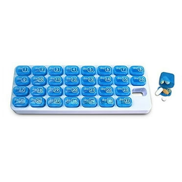 31 Day Monthly Pill Organizer Pods - Keep a Months Supply of medications, Vitamins & Supplements Ready to go - Great Pill Box for Travel BPA Free - Unconditional Guarantee