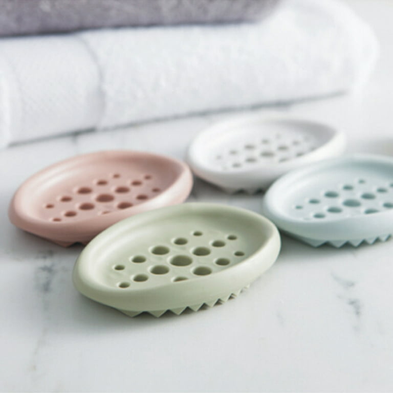 Soap Dish with Drain Silicone Soap Dish for Shower Bar Soap Holder