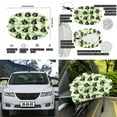 thumbnail image 6 of Yuyamidu Dachshund Auto Side Mirror Wrap Green Leaf Vehicle Front Hood Cover for Cars Sedans 2 Side View Mirror Covers and 1 Car Hood Cover Wrap St. Patrick's Day Car Exterior Accessories, 6 of 7