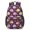 Hedgehog and Leaf Purple Pattern, variant on Hedgehog and Leaf Purple Pattern 17" Waterproof Oxford School Backpacks for Teens, S-Shape Padded Straps, for School, Travel, Hiking, Camping