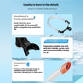 thumbnail image 2 of Tubo Respiración Snorkel Semi Seco Válvula Purga Unidireccional para Hombres () White, 2 of 9