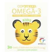 Coromega, Kids Omega-3 + Vitamin D, Tropical 30ct