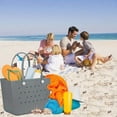 thumbnail image 6 of 14 Inch EVA Perforated Beach Tote Bag, Waterproof Sandproof Rubber Handbag for Pool Grocery Travel Sports, 6 of 6