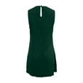 thumbnail image 5 of Women's Summer Casual Dress Round Neck Sleeveless Ruffle Tank A Line Beach Wear Comfortable Flowy Outfit Womens Casual Trendy Midi Dresses, 5 of 7